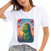 Cute Dinosaur Ladies Cotton T Shirt, Premium Cotton Graphic, Durable, Casual Fashion. Featuring Adorable CuteASaurus Design, Perfect For Dino Lovers A