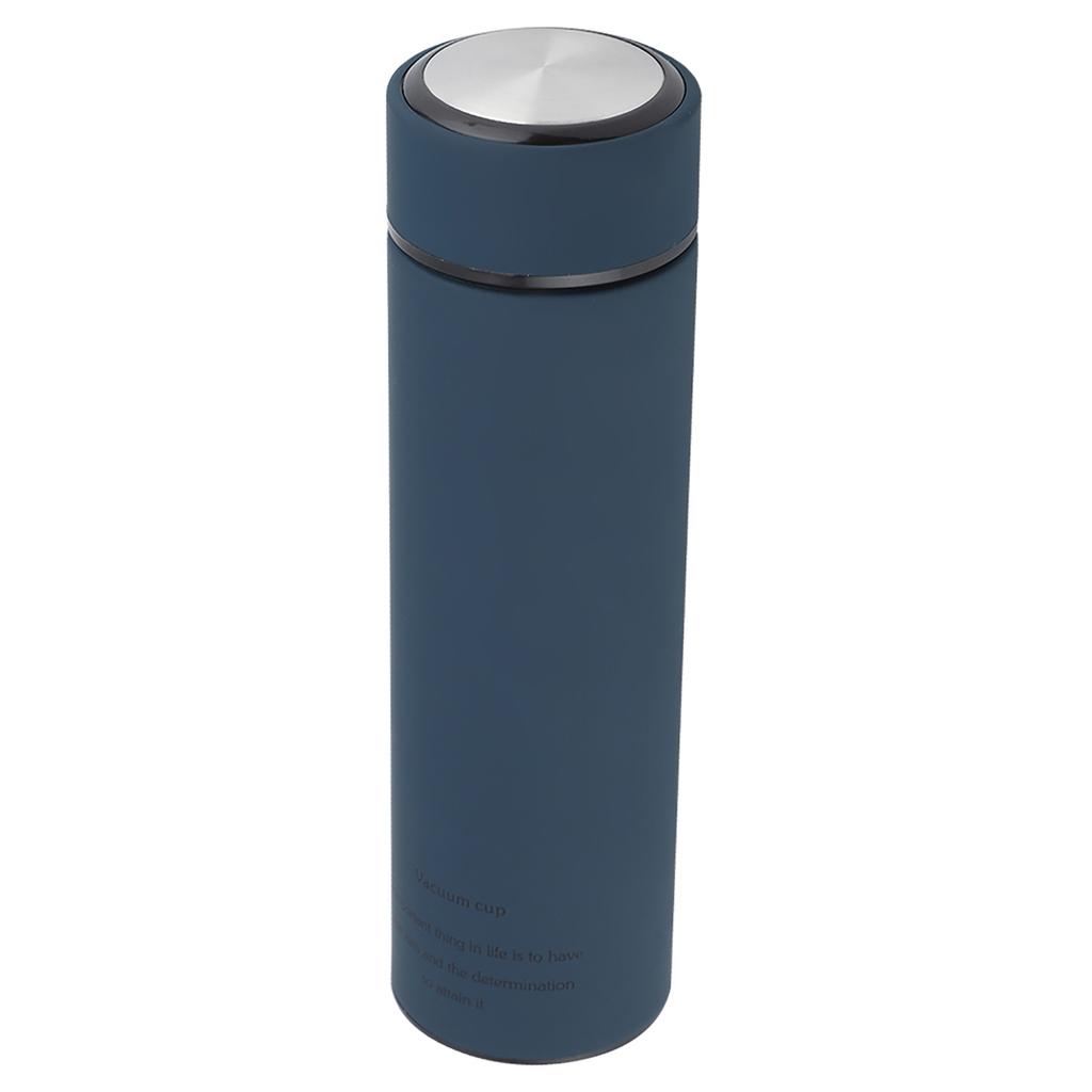 Stainless Steel Water Cups Tea Mugs Vacuum Bottle Office (Dark Blue 500ML)