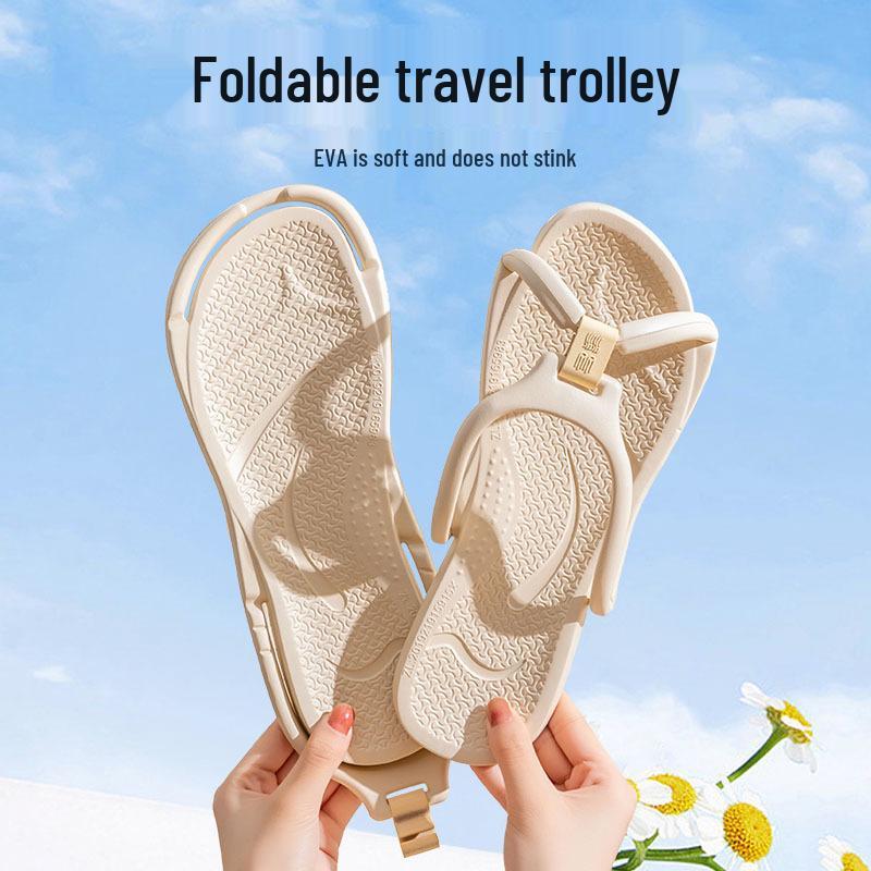 Portable Non-Slip Foldable Travel Slippers for Men - Lightweight, Disposable, Essential for Business Trips and Hotel Showers