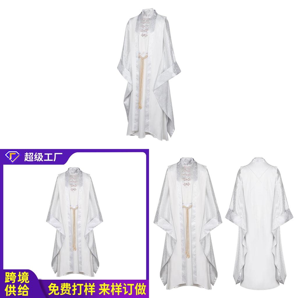 The Lord Of The Rings Saruman Cosplay Costume With Polyester Fabric For Halloween And Anime Role Play