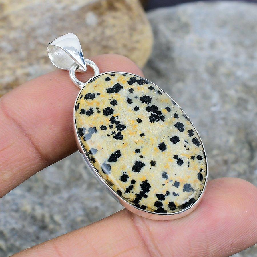 

Ювелирные изделия стерлингового серебра 925 драгоценной камня яшмы Далмации Хандмаде, лакомый шкентель