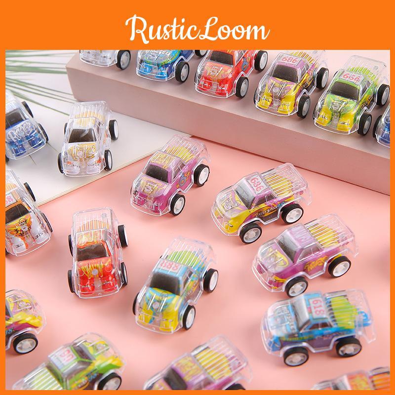 Simulation Mini Inertial Transparent Double Layer Graffiti Car Toy Children