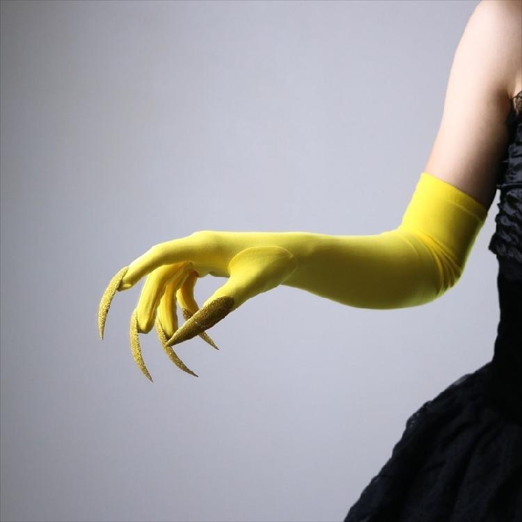 Lange Nägel Handschuhe Elastische Pfoten Armhandschuhe Für Punk Outfit Kostümpartys Abendveranstaltung Anzieh Zubehör Armschmuck