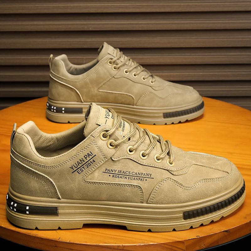 

Мужские кроссовки из искусственной кожи, мужская осенняя обувь для отдыха на открытом воздухе, повседневная, модная, мужская, дизайнерская, с низкой посадкой, на шнуровке, на платформе, для ходьбы 39