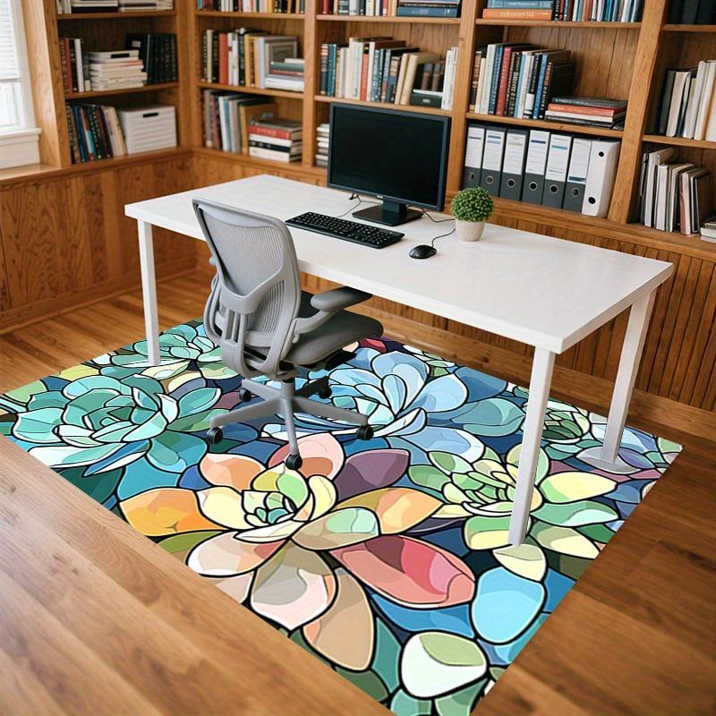 1pc Succulent Garden Themed Rug for Home Decor, Non-slip Office Carpet, Chair mat, Outdoor Mat, Christmas and Halloween gifts-0731122