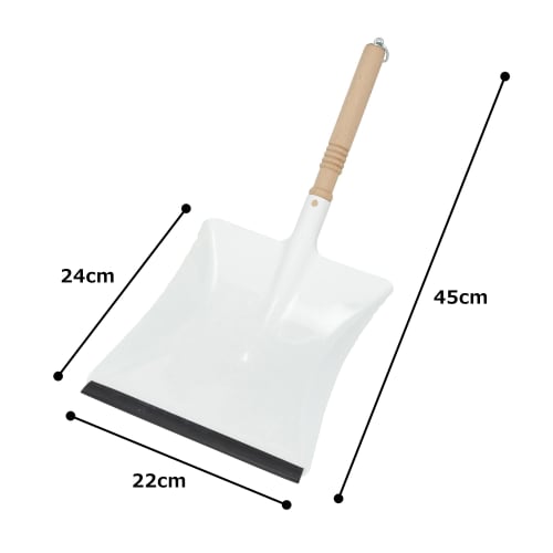 REDECKER Wood-Patterned Dustpan (White)