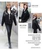 Women's Diamond-Studded Denim Jacket: Stylish, Loose Fit, Mesh-Spliced, Short Top for Early Spring 2022