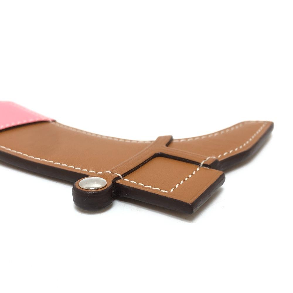Hermes Paddock Boots Bag Charm Accessories Leather Brown/SilverHardware