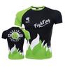 Muay Thai T-shirt set men's and women's pink and green MMA comfortable and breathable