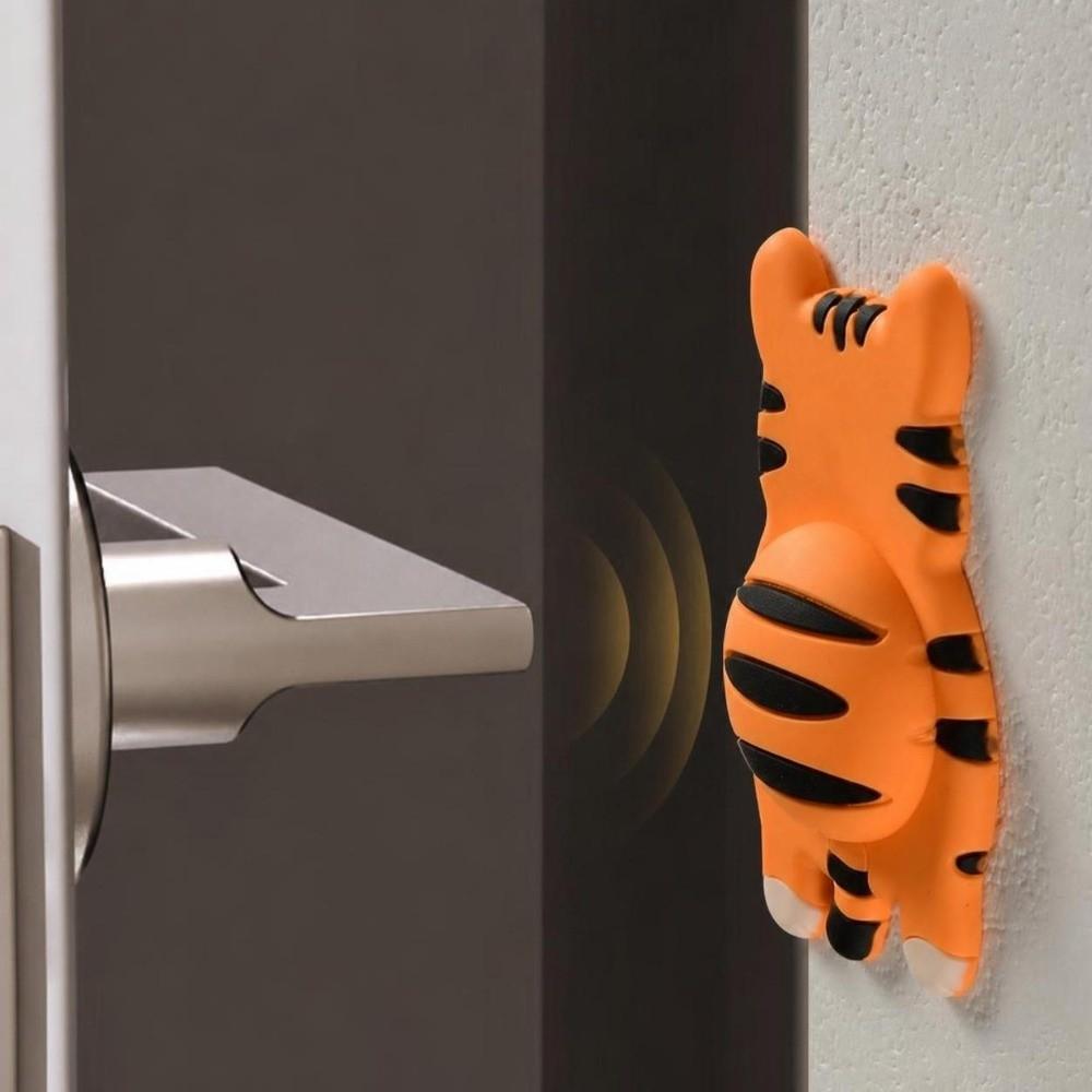 Silicone Wall Protector Cartoon Animal Doorknob Bumper Cute Door Handle Bumper Pad  for Home