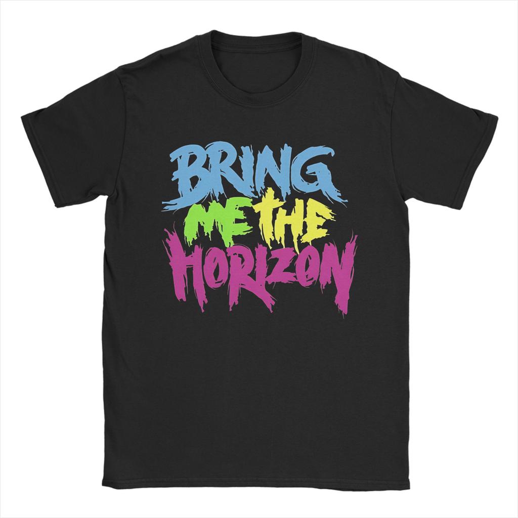 Men BMTH Bring Me The Horizon TShirts British Rock Band Cotton Clothes Summer Y2K ShortSleeve T Shirt ONeck Tshirt Plus Size