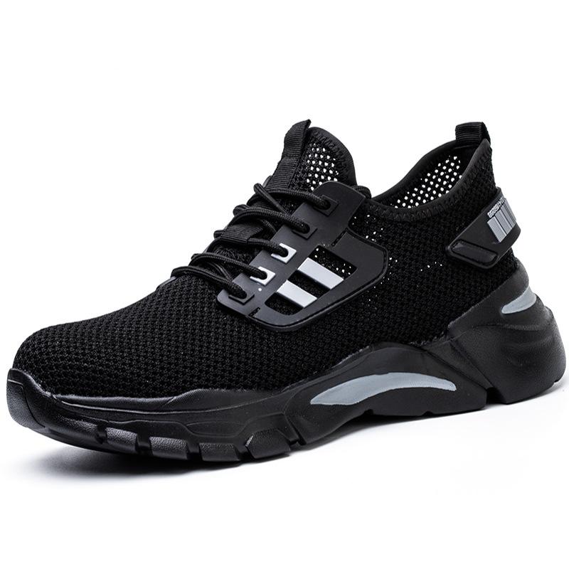 Men summer anti-smashing anti-stabbing breathable steel head soft sole comfortable lightweight work safety shoes M719