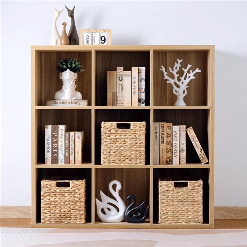 Square Wicker Baskets Cube Storage Bins, Water Hyacinth Hand-Knitting Storage Baskets, 1 Pcs Storage Basket Convenient
