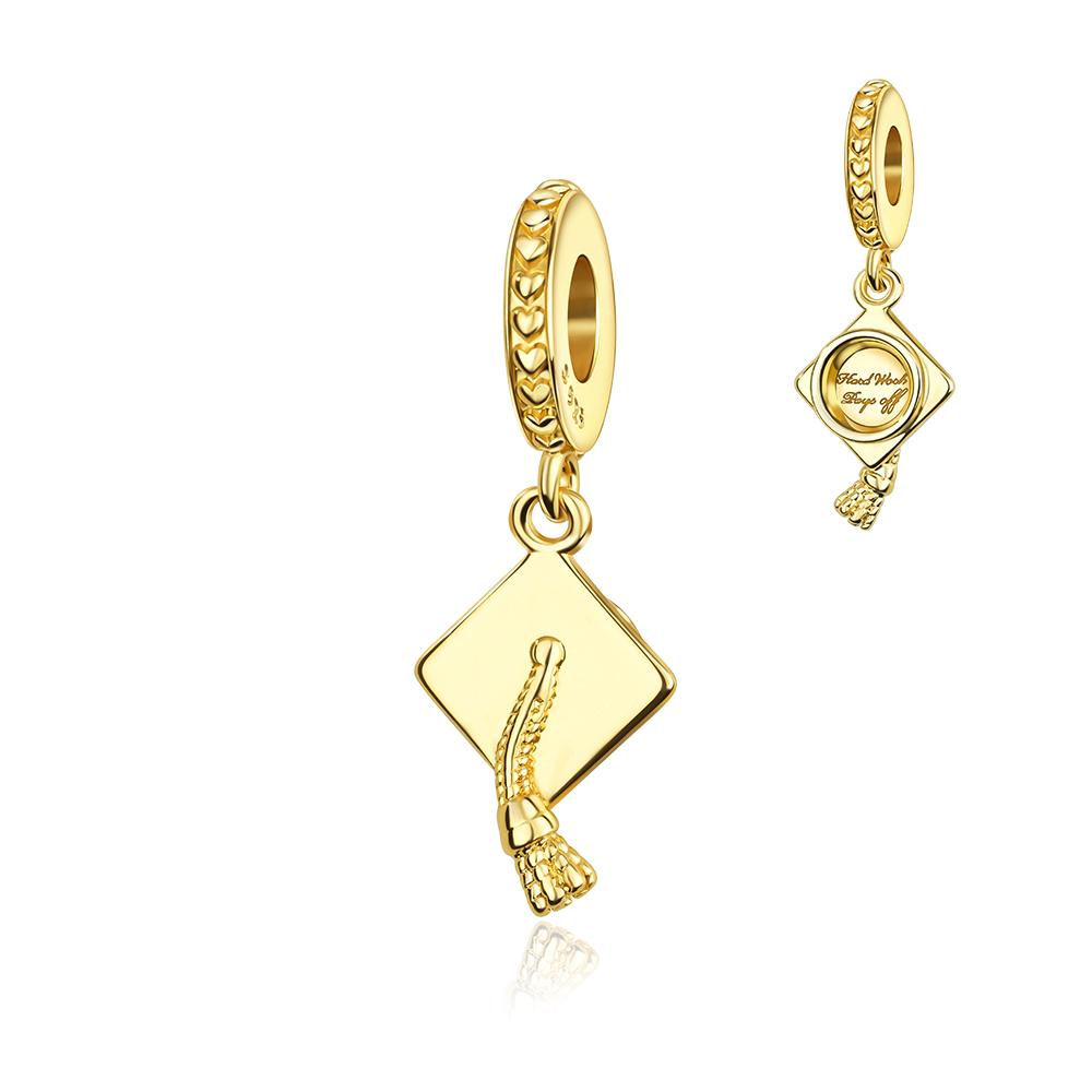 

Copper Graduation Season Charms Beads Mortarboard Happy Graduation Pendants Fit Bracelet Diy Fine Jewelry Gift