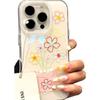 White IMD Full Screen Flower Mobile Phone Case Suitable for Apple 16promax Anti Fall IPhone 15 New Protective Case