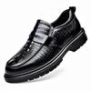 British dress casual men's platform casual wedding groom leather shoes low-top trendy men's shoes 2025