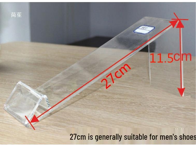 Acrylic Shoe Display Stand for Men, Women, and Children - Transparent Plastic Shoe Rack