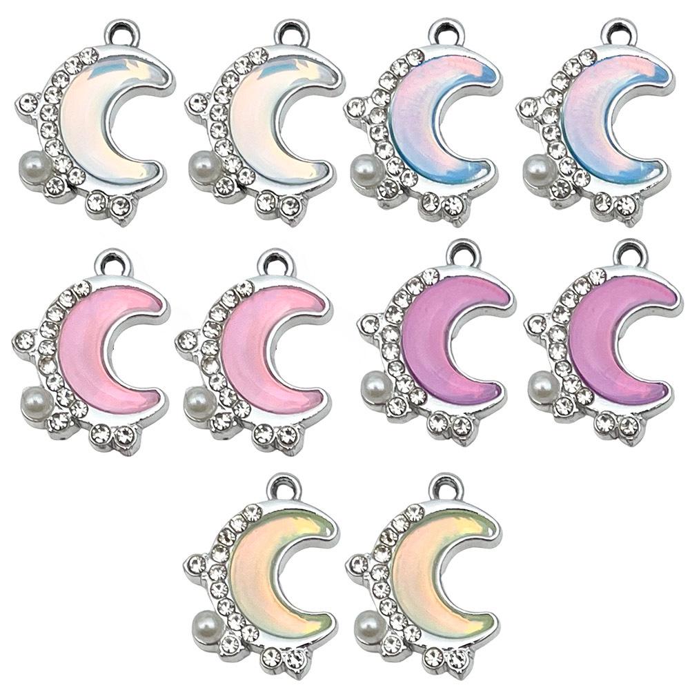 Star Moon Light Diamond Pendant Charm for DIY Jewelry Accessories
