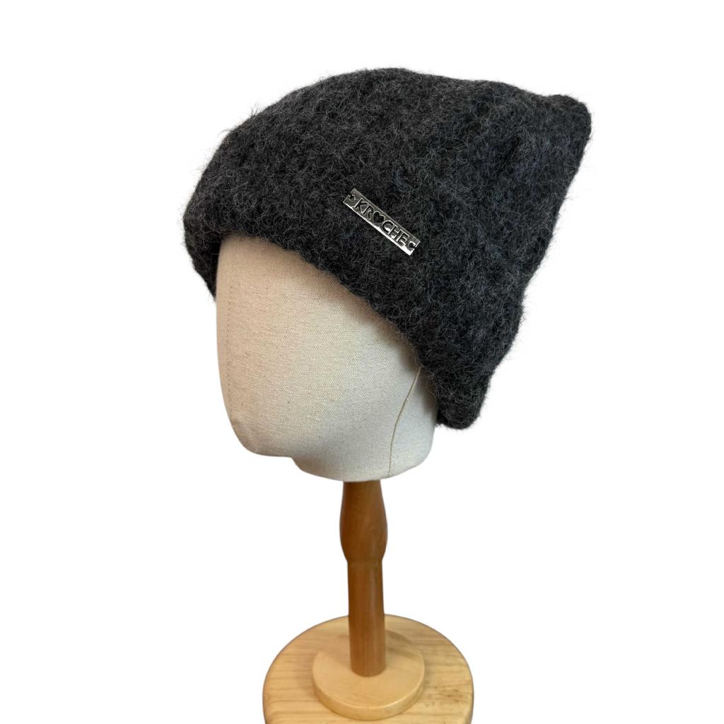 Katzenohren Wollmütze großer Kopfumfang Damen niedliche Kälteschutzmütze Herbst und Winter verdickt kältebeständig warm gestrickte flauschige Mütze
