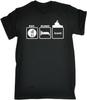 Eat Sleep Kart Mens Yellow Red Mens Women T Shirt Tee Birthday Gift Go Karting Car Bike Racing Funny