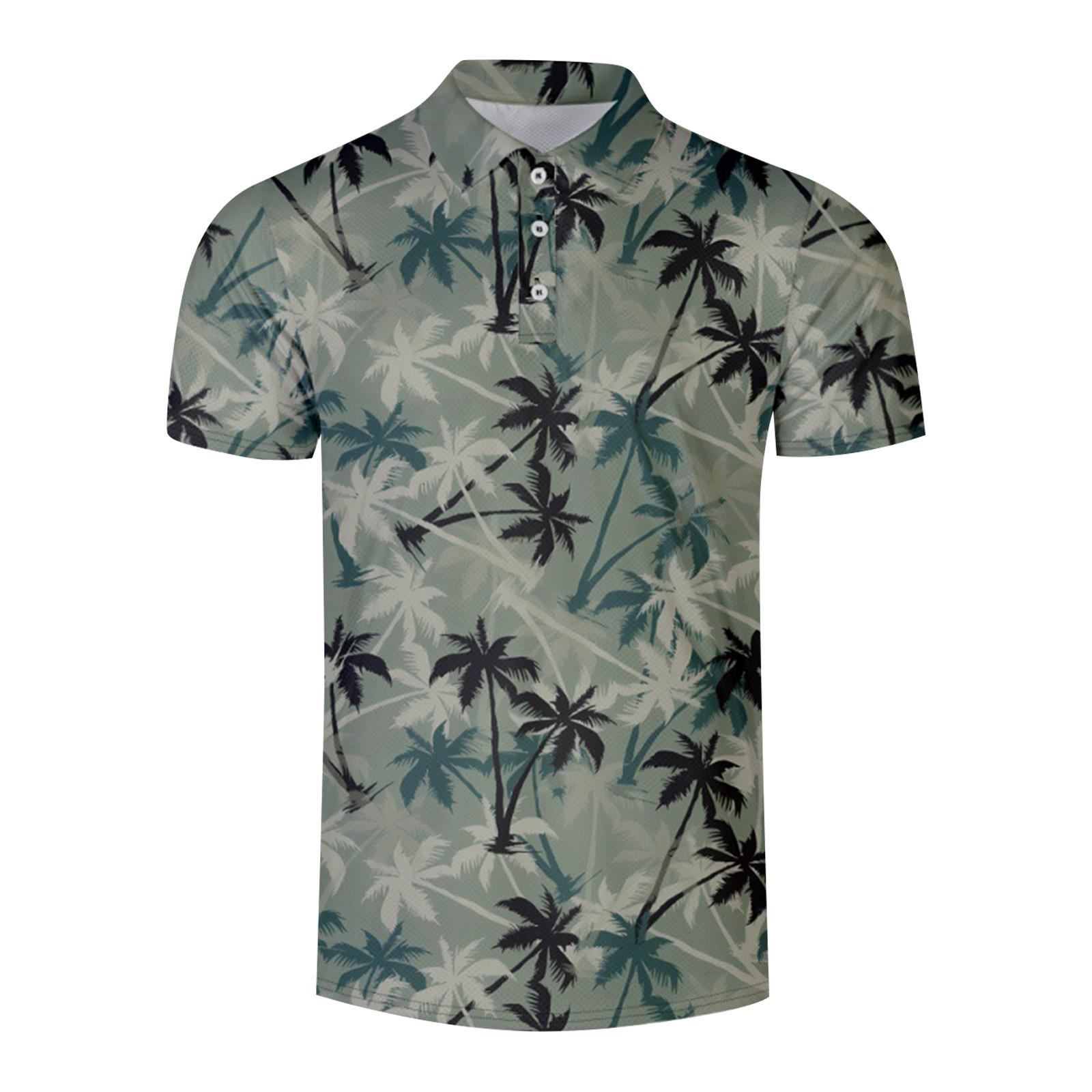 Летний мужской топ с короткими рукавами для гольфа и микроэластичным покрытием — фото 4