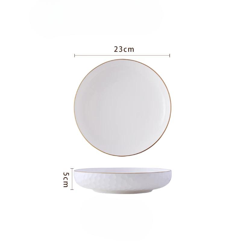 

Белая керамическая западная тарелка глубокая тарелка тарелка для стейка западного ресторана тарелка для запеченного риса тарелка для салата и фруктов тарелка для пасты