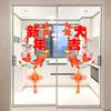 New Year Good Luck Glass Decoration Sticker Self Adhesive Anti Collision for Living Room Kitchen Glass Door Festive Window Decal