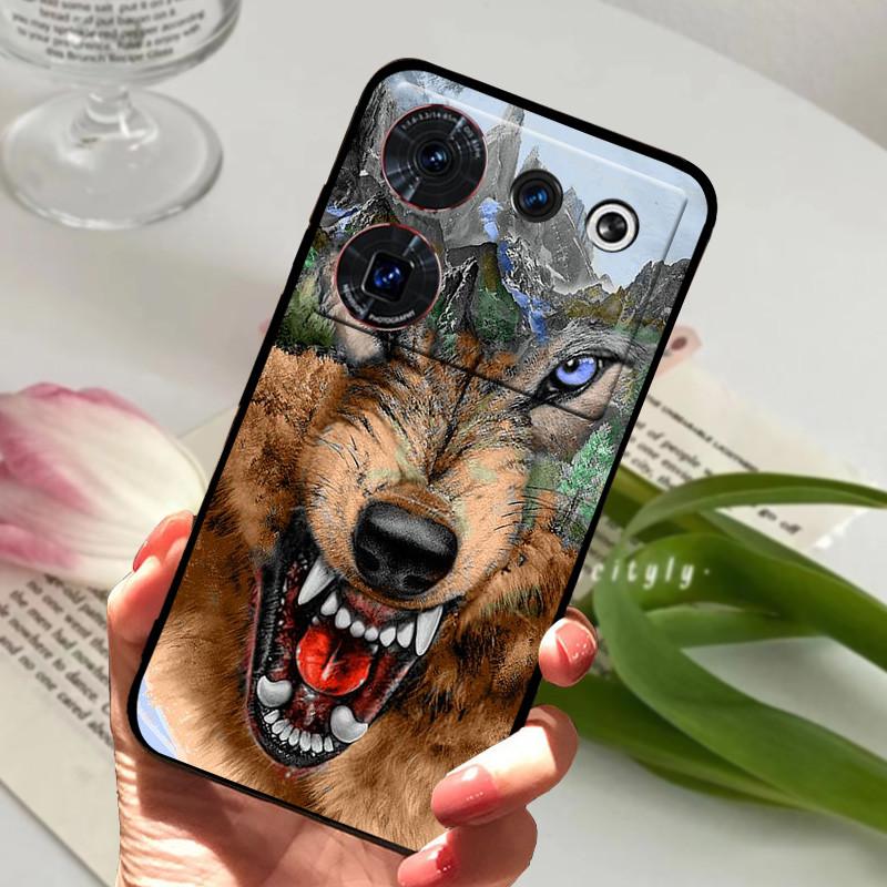 Case For ZTE Nubia Z50 Ultra Case Soft Print Silicone TPU Black Bumper Cover For ZTE Nubia Z60 Ultra Phone Back Coque z50Ultra