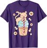 Cute Cat Drinking Bubble Tea Boba Milk Tea Graphic Tee Kawaii Kitten Lover Shirt