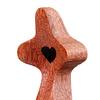 Wooden Prayer Cross Comforting Pocket Gadget Anxiety Relief Religious Gadget for Clutching