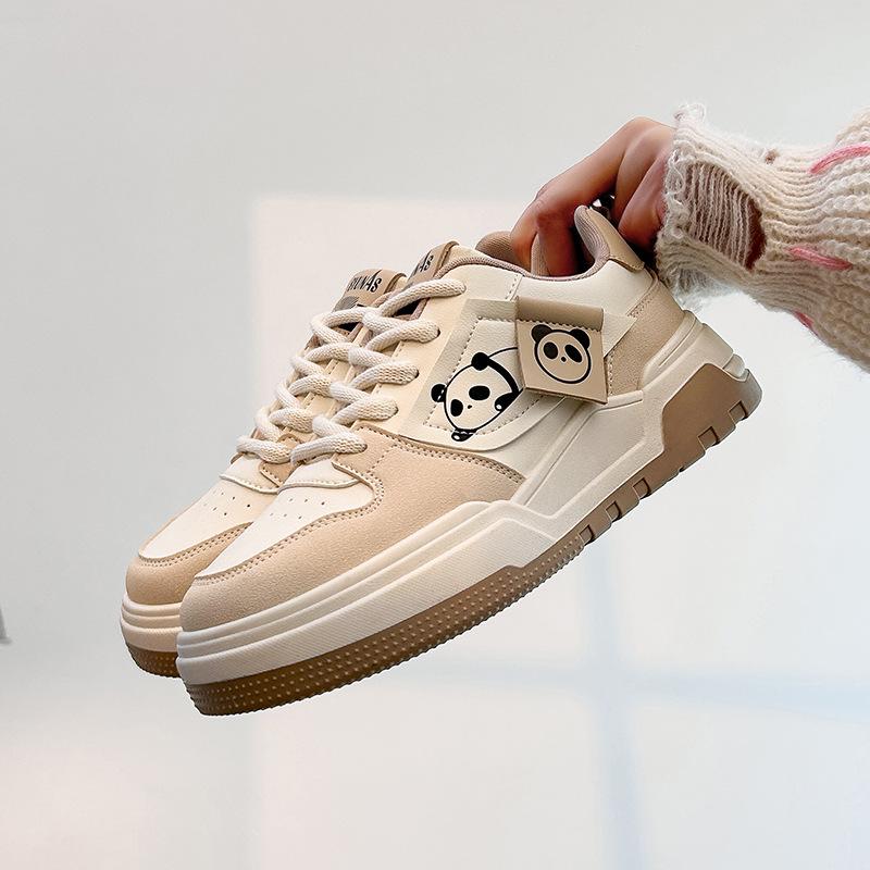 2025 spring little white shoes new Korean version ins female students height increase platform sports board shoes casual shoes female NK852