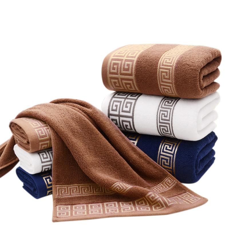 Business Cotton Towel, Thickened Absorbent Great Wall Grid Pure Cotton Towel Towel Bath Towel