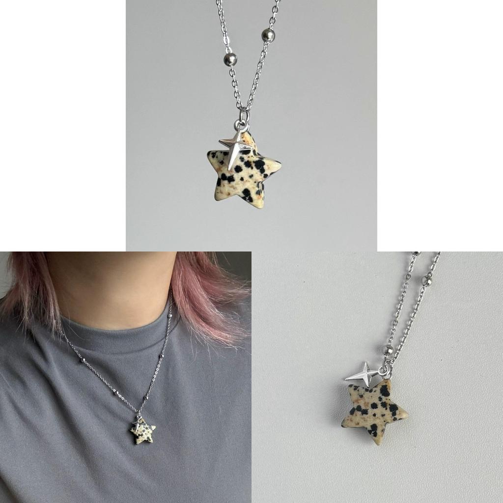 Kawaii Star And Animal Alloy Necklace With Pendant For Casual Women