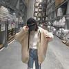 2020 Korean Style Thick Fleece-Lined Hooded Zip-Up Mid-Length Sweatshirt Jacket for Women