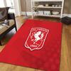 FC Twente Flannel Pattern Square Carpet,Area Rug,Carpet Rug for Living Room Bedroom Sofa Playroom Decor,Non-slip Floor Mat