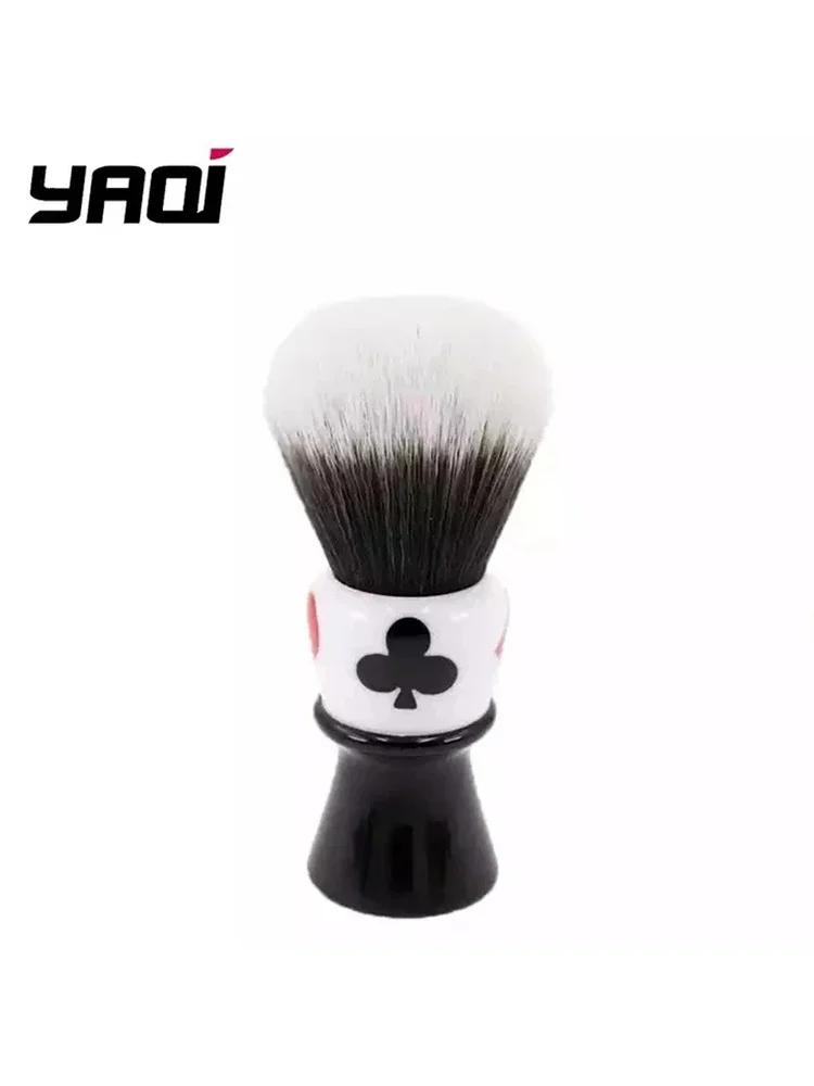 YAQI Casino Clubs 26мм Синтетический ворс Ручка из смолы Узел Хаски Кисть для влажного бритья для мужчин
