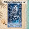 Birds Theme Soft Beach Towel Personalized Custom Name Text Towel Portable for Beach Pool Travel
