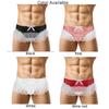 Men Sissy Lace See Through Panties Sexy Satin Thong Briefs Underwear