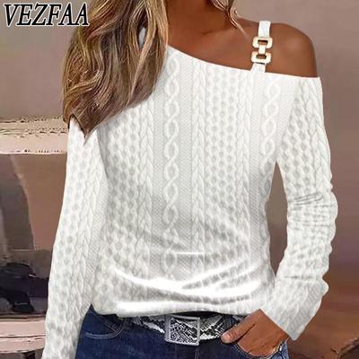 Damesmode Casual Lente Herfst Effen Kleur Print Lange Mouw Blouses & Shirts
