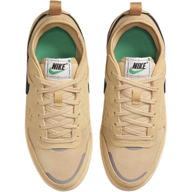 Nike C1TY Anti-Slip Wear-Resistant Low-Top Kids Lifestyle Shoes Linen Sesame Brown Stadium Green Black Kids' Sneakers HQ0028-200