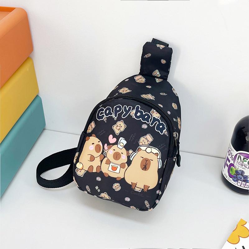 Adorable Trendy And Kids Chest Bag Colorful Cartoon Nylon Backpack For School Play And
