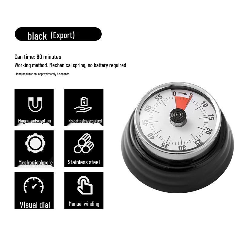 

Механічний кухонний таймер з нержавіючої сталі в японському стилі з будильником для студентів