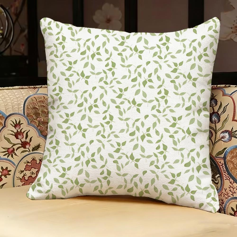 Modern Style Leaf Pillow Case Pillowcase, Double-Sided Printed, Sofa Cushion, Bedroom Headboard Pillow