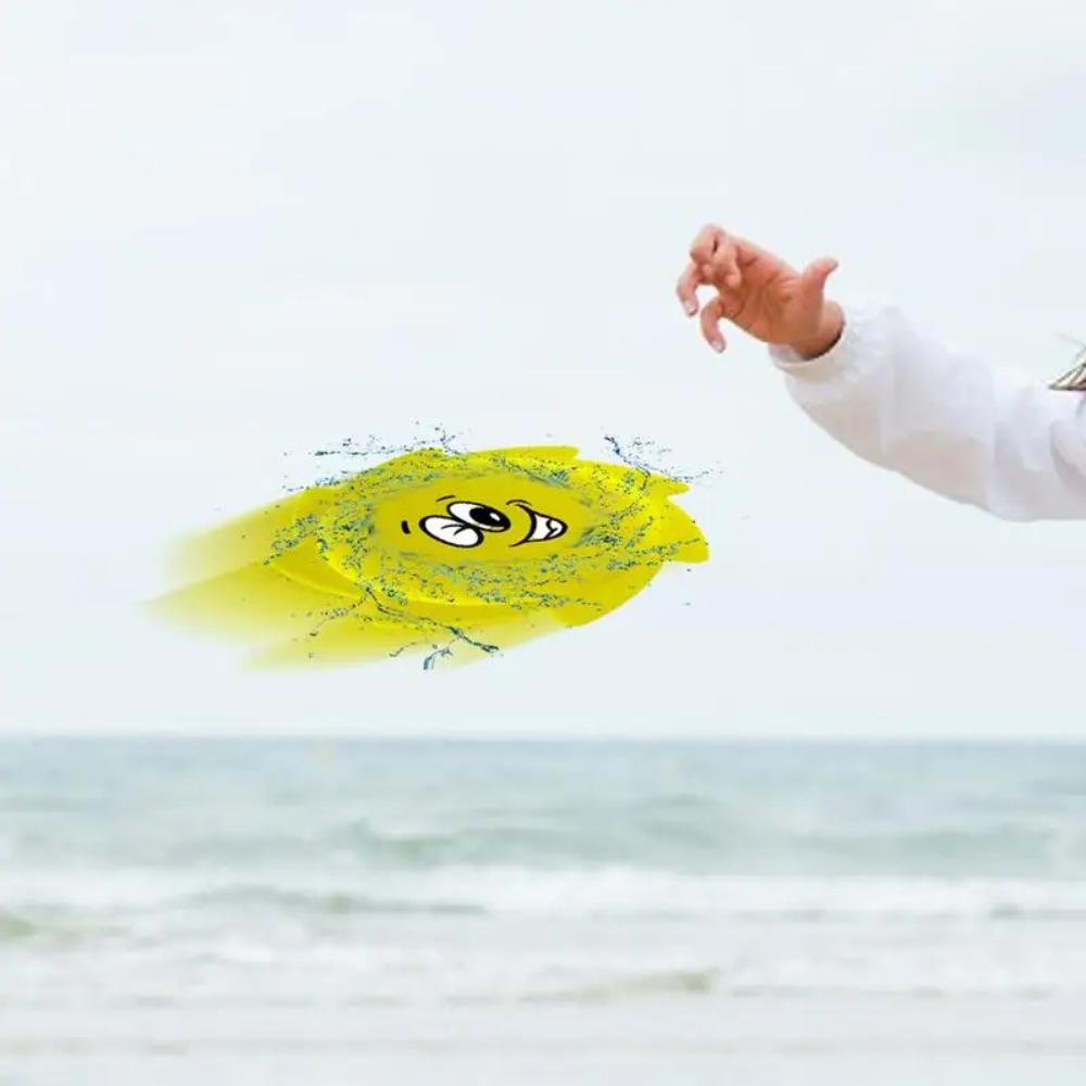 Summer Water Play Toy, Absorbent Sponge Flying Saucer, Outdoor Parent-Child Game for Beach & Pool