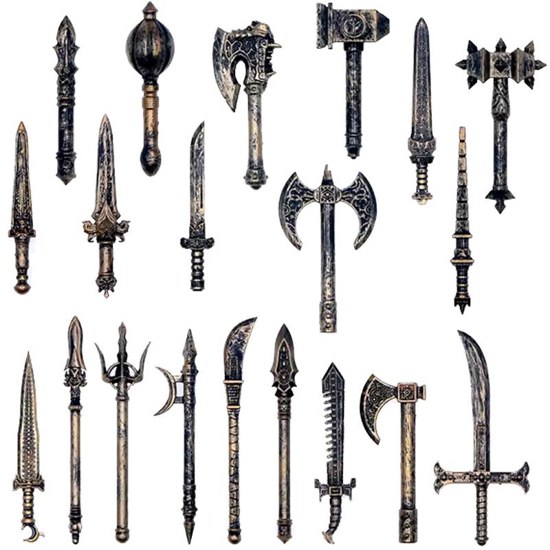 MOC Mittelalterliche Bausteine Charakter Ritter Krieger Zubehörset Helm Schulterrüstung Schild Bogen Pfeil Stein Geschenk Spielzeug X022