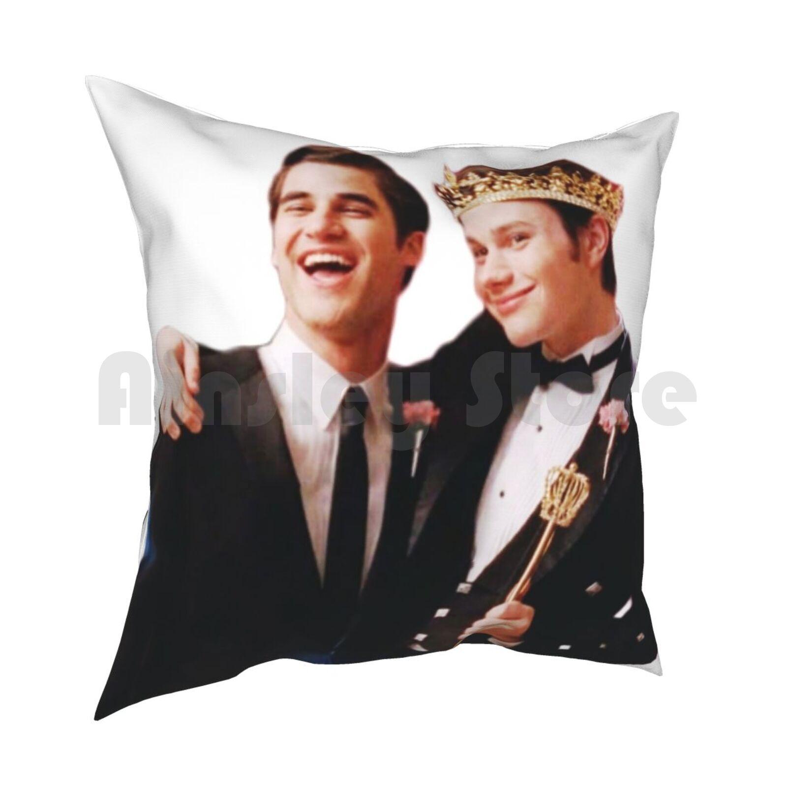Prom Klaine Pillow Case Printed Home Soft DIY Pillow Cover Darren Criss Music Artist Glee Cute Chris Colfer Blaine Anderson 30x30cm 12x12in