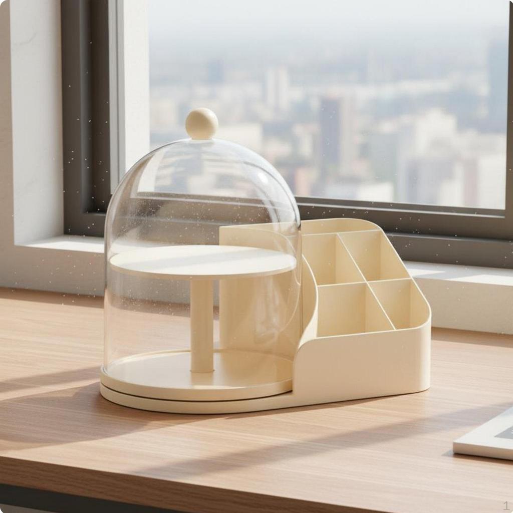 Clear Acrylic Display Box High Lucidity Dustproof Toy Storage 360° Rotation Desktop Figurine