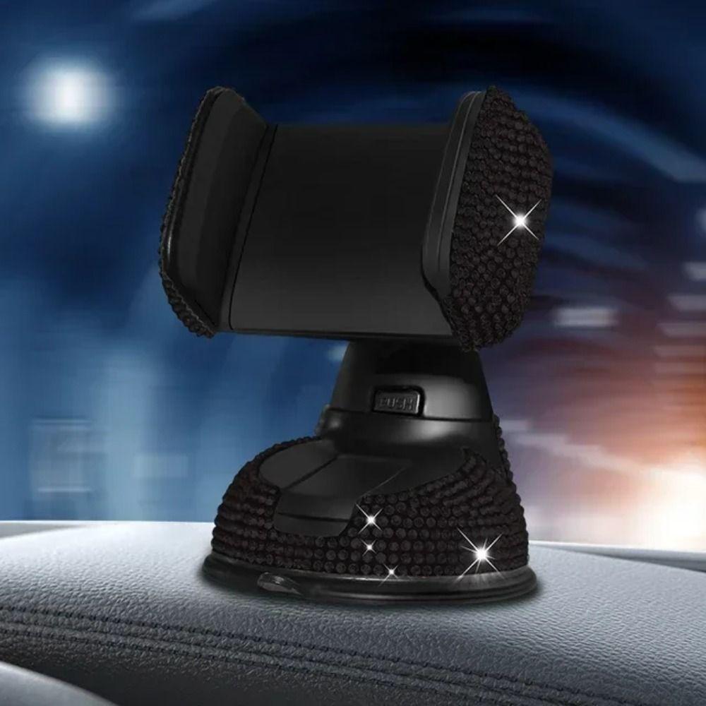 Bling Rhinestone Mobile Phone Holder Secure Hold Air Vent Phone Holder for Car Dashboard