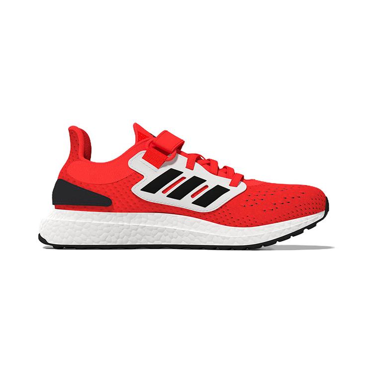 New Adidas Pureboost 22 Low Top Running Shoes White Red Children Aged 3 7 Years Old GZ2602