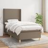 3131813 vidaXL Divan Bed with Mattress Taupe 100x200 Cm Fabric